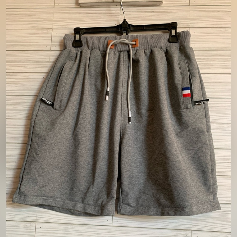Best Classic Men's Gray Drawstring Casual Shorts